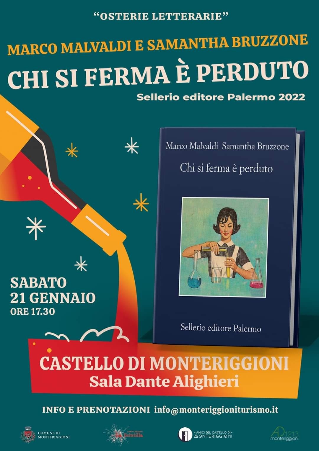 Chi si ferma è perduto. Marco Malvaldi e Samantha Bruzzone ospiti delle  Osterie Letterarie - toscanalibri - Il portale della cultura toscana