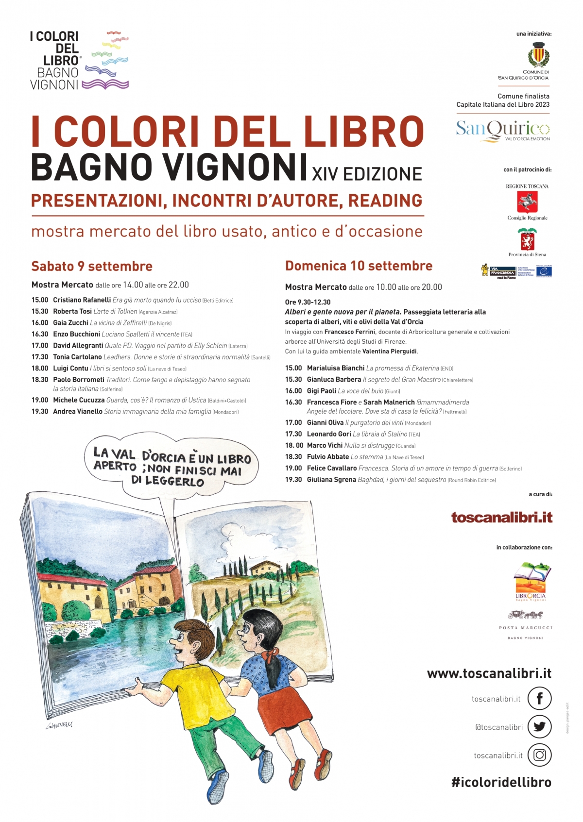 I Colori del Libro, XIV^ edizione il 9 e 10 settembre. Tra gli